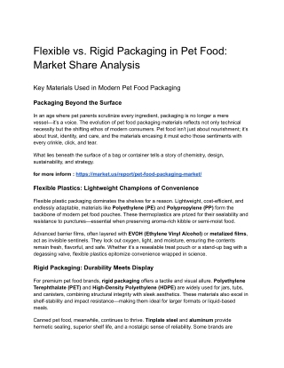 Regional Insights into the Pet Food Packaging Market 2025