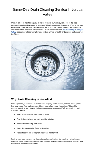 Top-Rated Drain Cleaning Jurupa Valley Services by Mr. Rooter Plumbing of Rivers