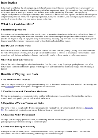 Why You Need To Try Playing Free Slot Machines Prior To Betting Real Money