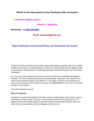 Which is the best place to buy Facebook Ads accounts