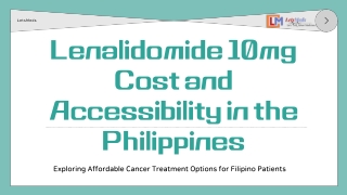 How much does Lenalidomide 10 mg cost in The Philippines