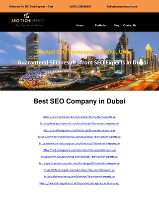 Best SEO Company in Dubai