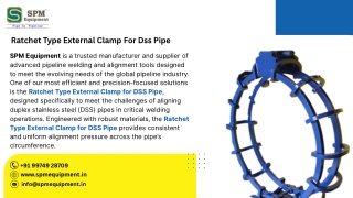 Ratchet Type External Clamp For Dss Pipe