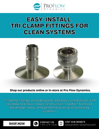 easy install tri clamp fittings for clean systems