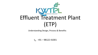 Effluent Treatment Plant- By Kelvin Water Technologies