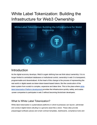 White Label Tokenization_ Building the Infrastructure for Web3 Ownership