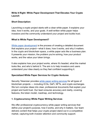 write it right white paper development that