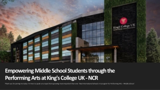 Best international schools Gurugram for performing arts middle school