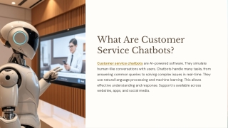 What Are Customer Service Chatbots