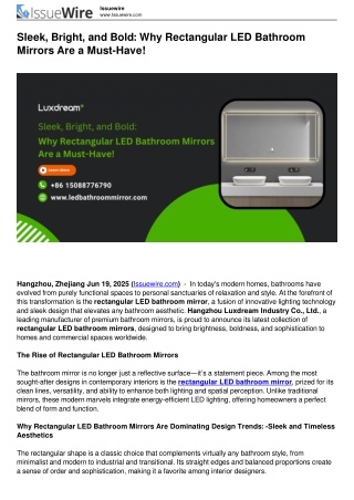 Sleek, Bright, and Bold: Why Rectangular LED Bathroom Mirrors Are a Must-Have!