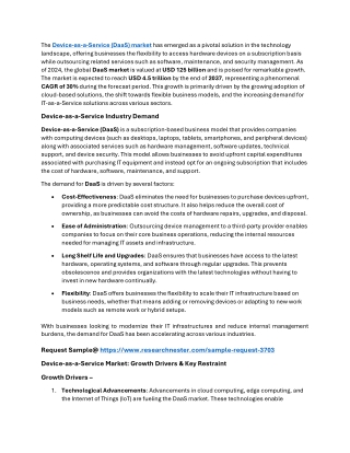 Device-as-a-Service Market 2025-2037 | Size, Growth, Industry Trends and Report