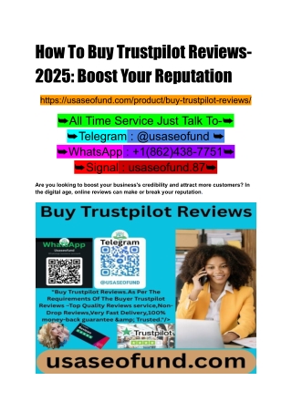 How To Buy Trustpilot Reviews- 2025_ Boost Your Reputation