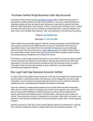 _Purchase Verified Single Business Cash App Accounts
