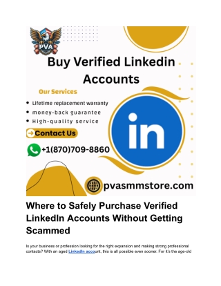Where to Safely Purchase Verified LinkedIn Accounts Without Getting Scammed