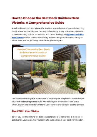 How to Choose the Best Deck Builders Near Victoria_ A Comprehensive Guide