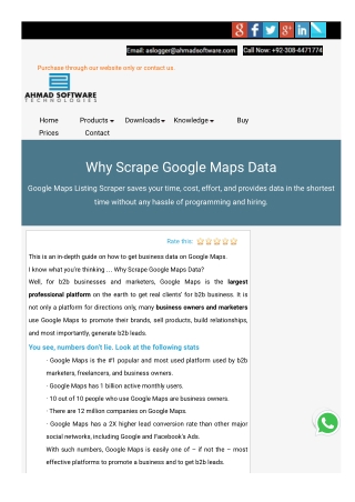 Why Scrape Google Maps Data?