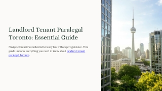 Ever Thought About When You Might Need a Landlord Tenant Paralegal in Toronto
