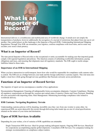 Comprehensive Guide to Mastering Worldwide Shipping Requirements as an Importing