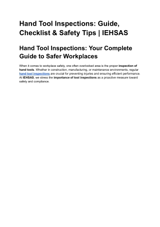 Hand Tool Inspections_ Guide, Checklist & Safety Tips _ IEHSAS