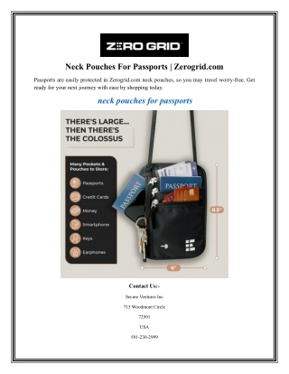 neck pouches for passports zerogrid com