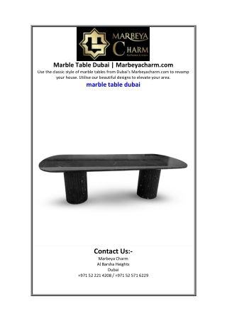 Marble Table Dubai  Marbeyacharm.com.
