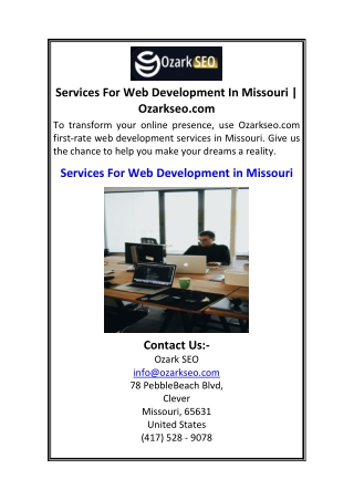 services for web development in missouri ozarkseo