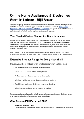 Online Home Appliances & Electronics Store in Lahore - Bijli Bazar (7)
