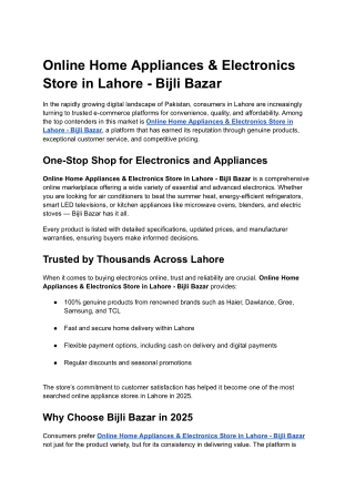 Online Home Appliances & Electronics Store in Lahore - Bijli Bazar (9)