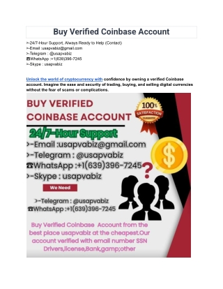 Buy Verified Coinbase Account