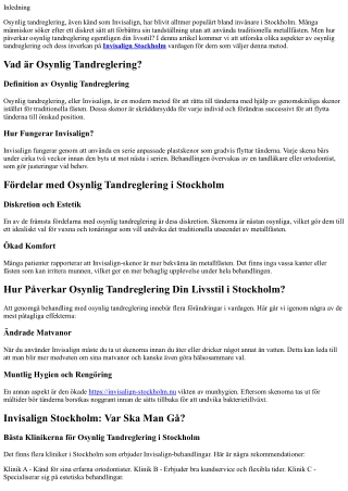 Hur Påverkar Osynlig Tandreglering Din Livsstil i Stockholm?