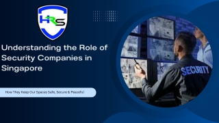 Understanding the Role of Security Companies in Singapore