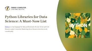 Python Libraries for Data Science - A Must-Know List