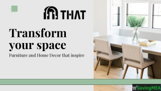 THAT Concept Store Coupon Code! Up to 35% Off   Extra 16% Off on Home Collection
