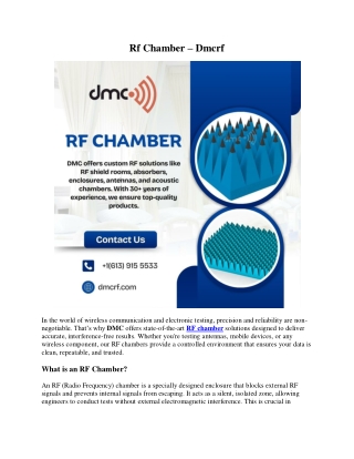 rf chamber dmcrf