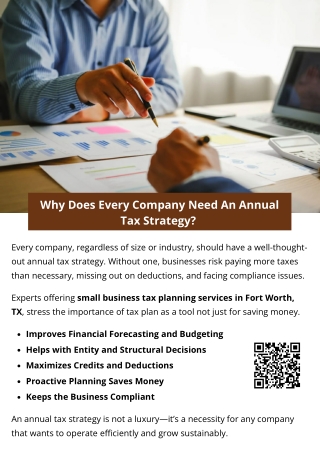 Why Does Every Company Need An Annual Tax Strategy?