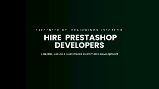 Custom eCommerce Solutions – Hire Dedicated PrestaShop Developers Today