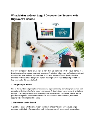 What Makes a Great Logo? Discover the Secrets with Digiskool’s Course