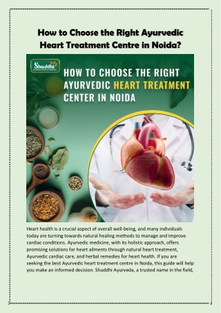 How to Choose the Right Ayurvedic Heart Treatment Centre in Noida?