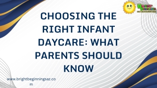 Choosing the Right Infant Daycare What Parents Should Know