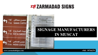 SIGNAGE MANUFACTURERS IN MUSCAT