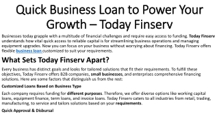 Simple and Transparent Business Loan Process - Today Finserv