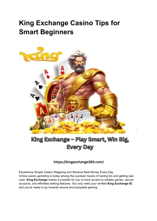King Exchange Casino Tips for Smart Beginners
