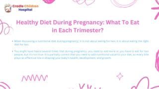 Healthy Diet During Pregnancy What To Eat in Each Trimester?
