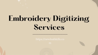 Embroidery Digitizing Services