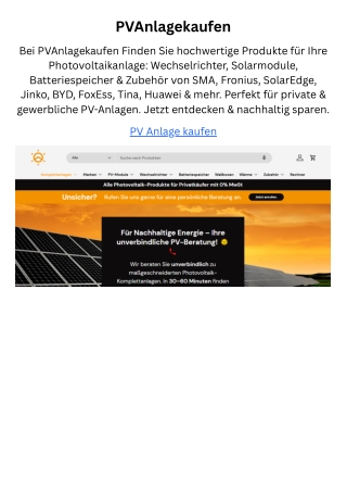 PVAnlagekaufen