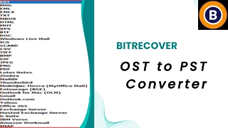 BitRecover OST to PST Converter