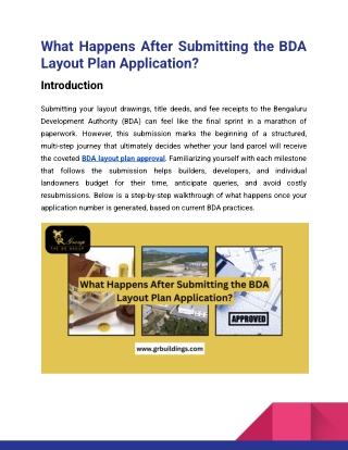 What Happens After Submitting the BDA Layout Plan Application_GR Group