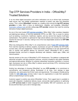 Top OTP Services Providers in India  Office24by7 Trusted Solutions.docx  Google Docs