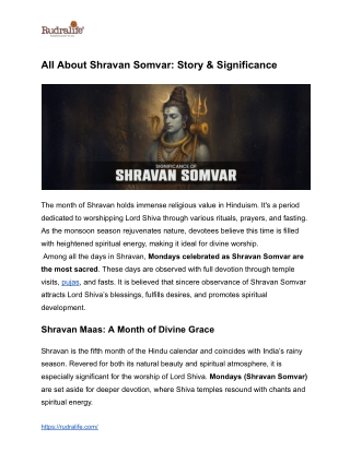 All About Shravan Somvar_ Story & Significance
