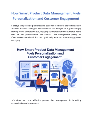 How Smart Product Data Management Fuels Personalization and Customer Engagement